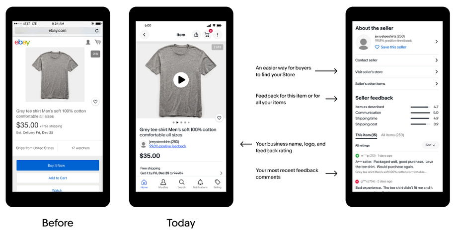 eBay mobile changes